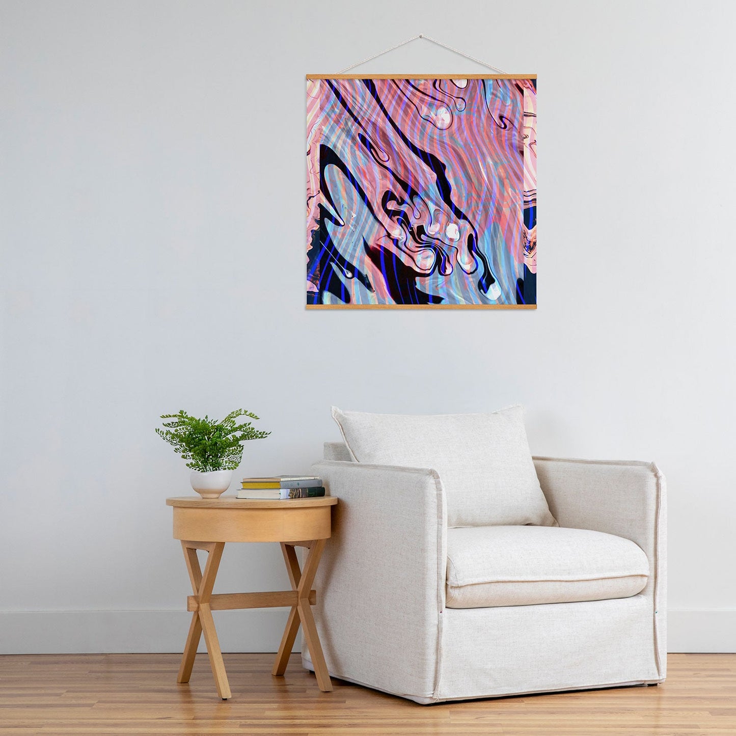 83 Oranges Focus Abstract Marble Texture Art Print