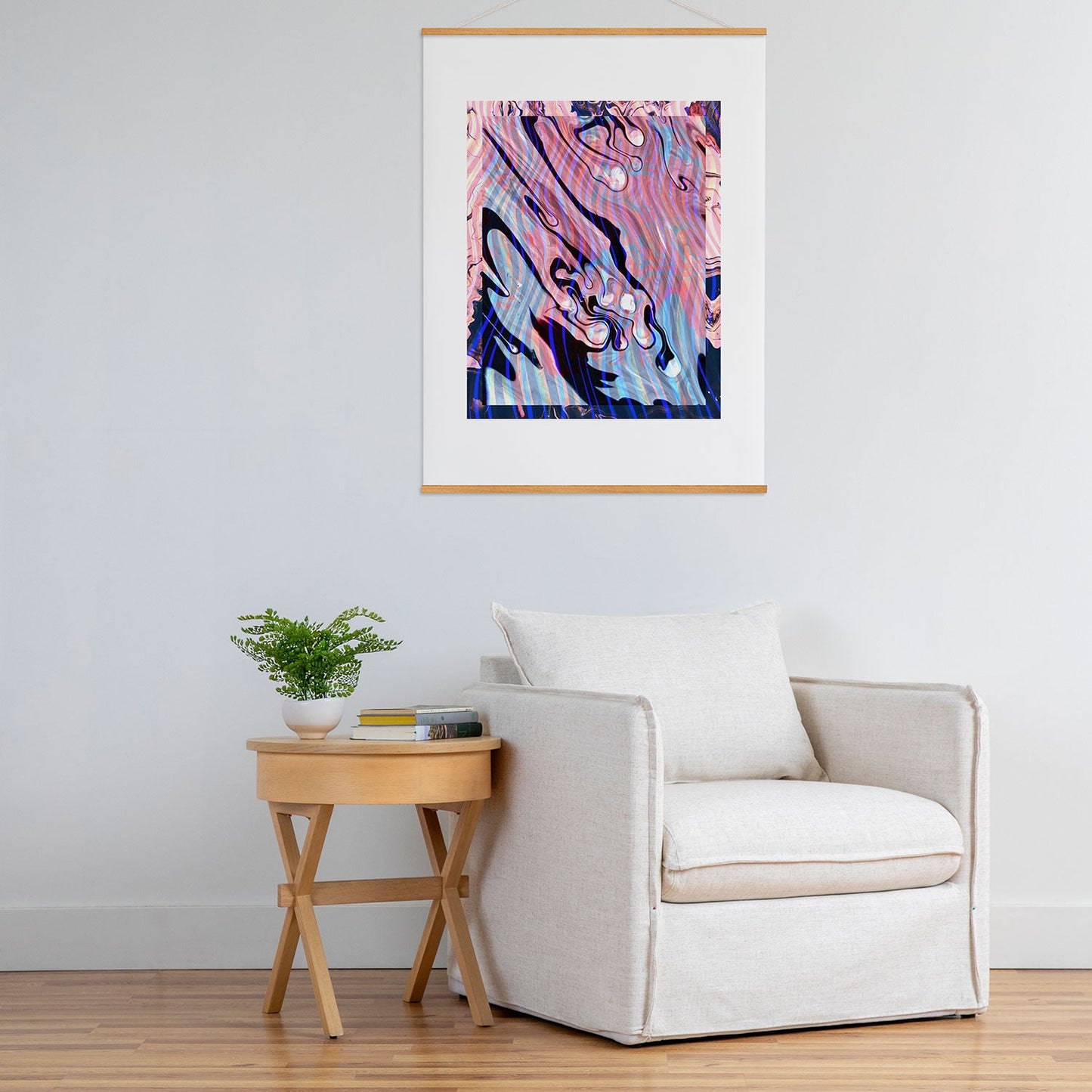 83 Oranges Focus Abstract Marble Texture Art Print