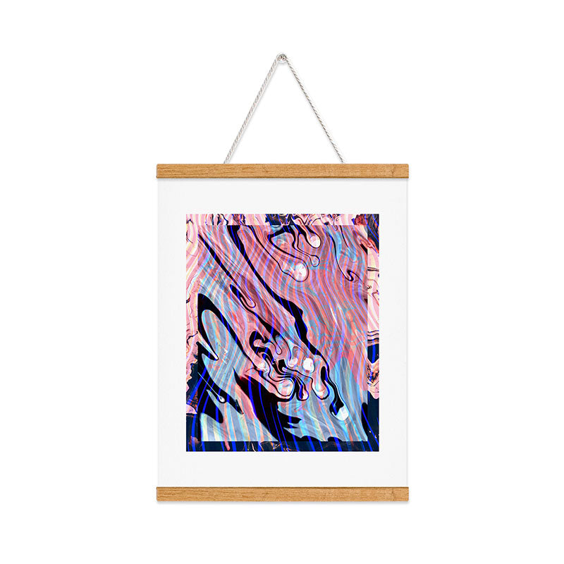 83 Oranges Focus Abstract Marble Texture Art Print