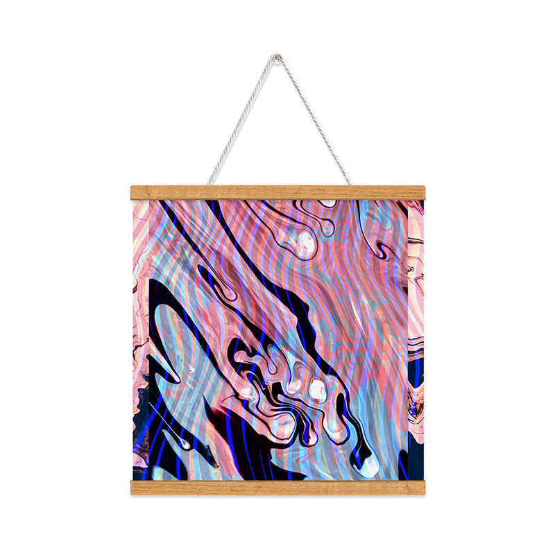 83 Oranges Focus Abstract Marble Texture Art Print