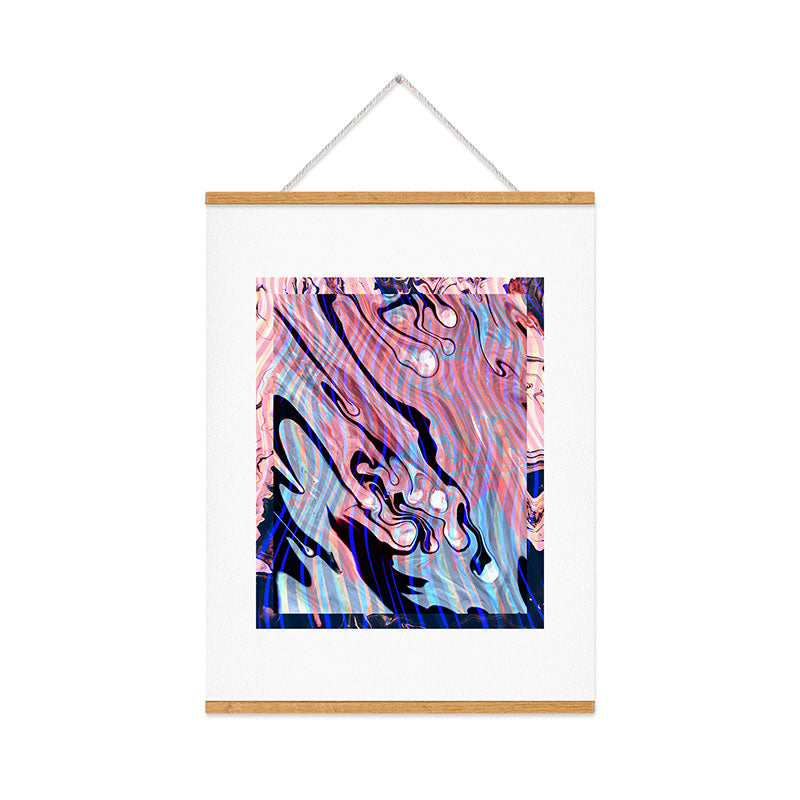 83 Oranges Focus Abstract Marble Texture Art Print