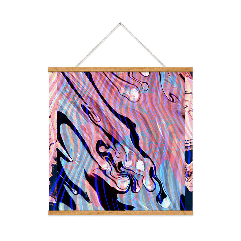 83 Oranges Focus Abstract Marble Texture Art Print