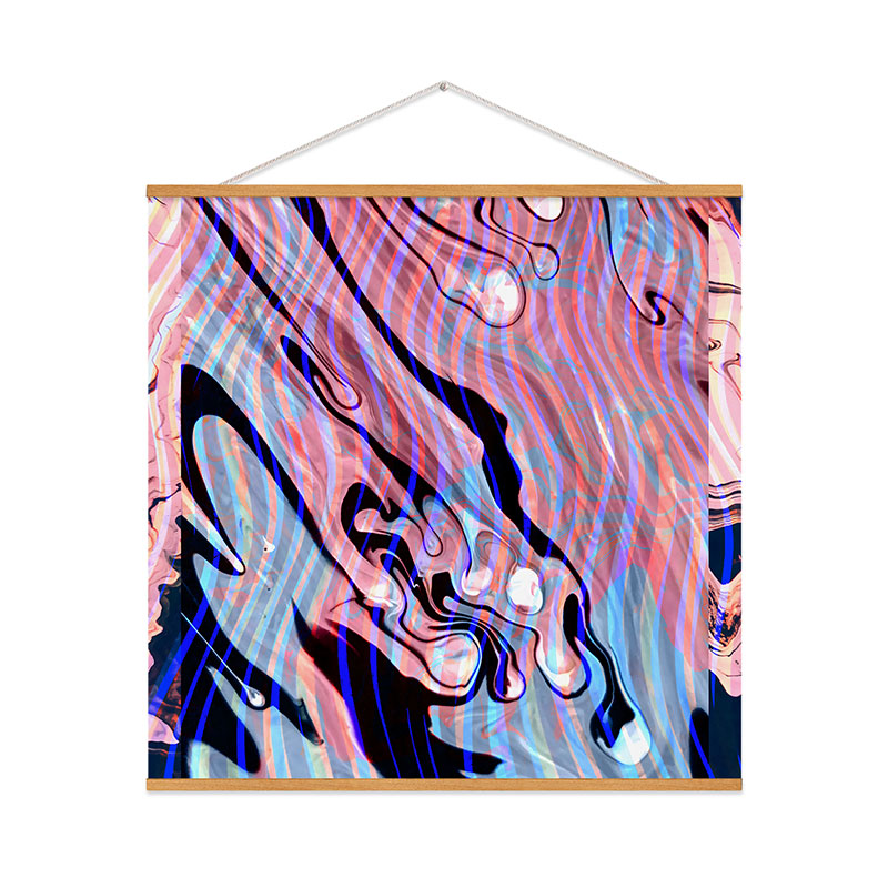 83 Oranges Focus Abstract Marble Texture Art Print