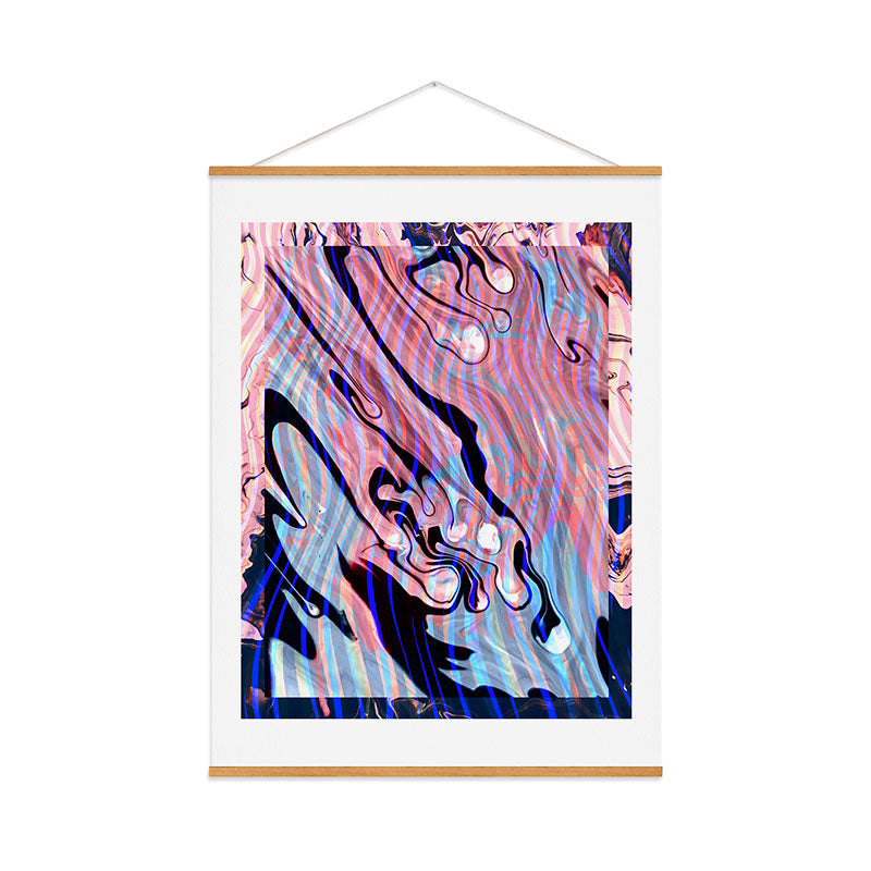 83 Oranges Focus Abstract Marble Texture Art Print