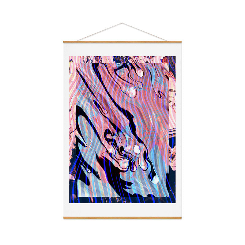 83 Oranges Focus Abstract Marble Texture Art Print