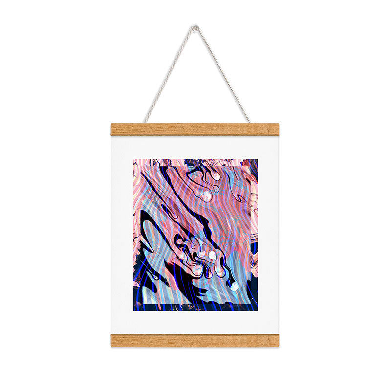 83 Oranges Focus Abstract Marble Texture Art Print