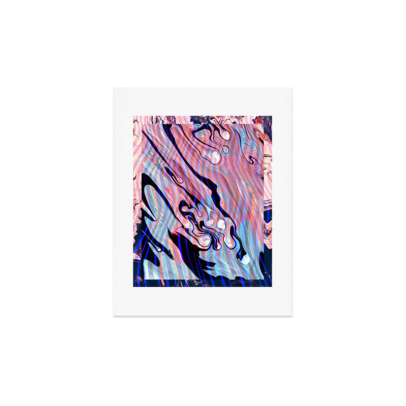 83 Oranges Focus Abstract Marble Texture Art Print