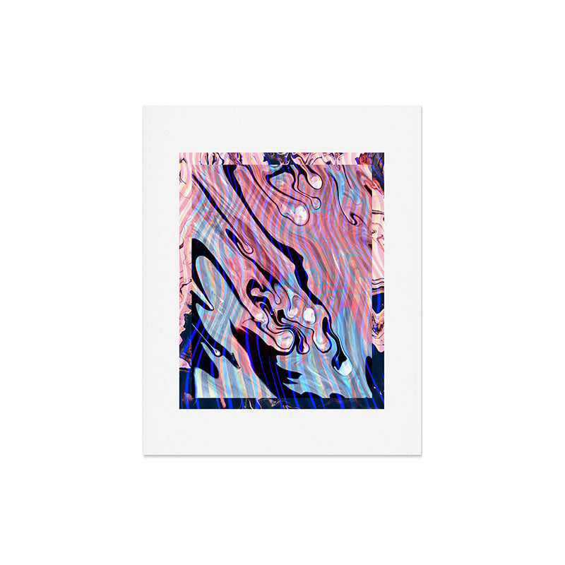 83 Oranges Focus Abstract Marble Texture Art Print