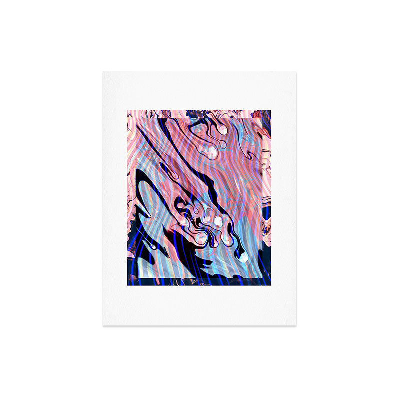 83 Oranges Focus Abstract Marble Texture Art Print