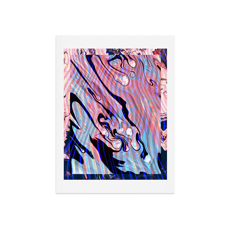 83 Oranges Focus Abstract Marble Texture Art Print