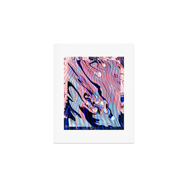 83 Oranges Focus Abstract Marble Texture Art Print