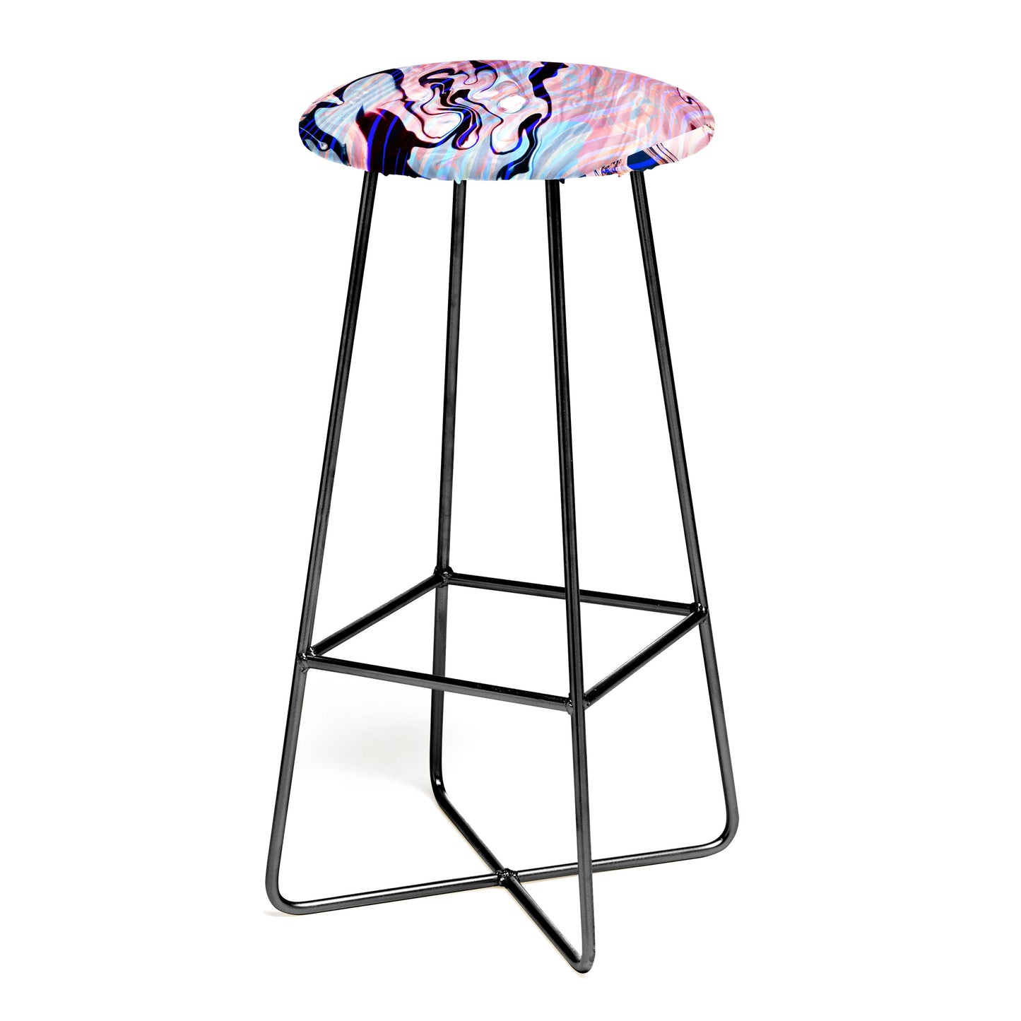 83 Oranges Focus Abstract Marble Texture Bar Stool