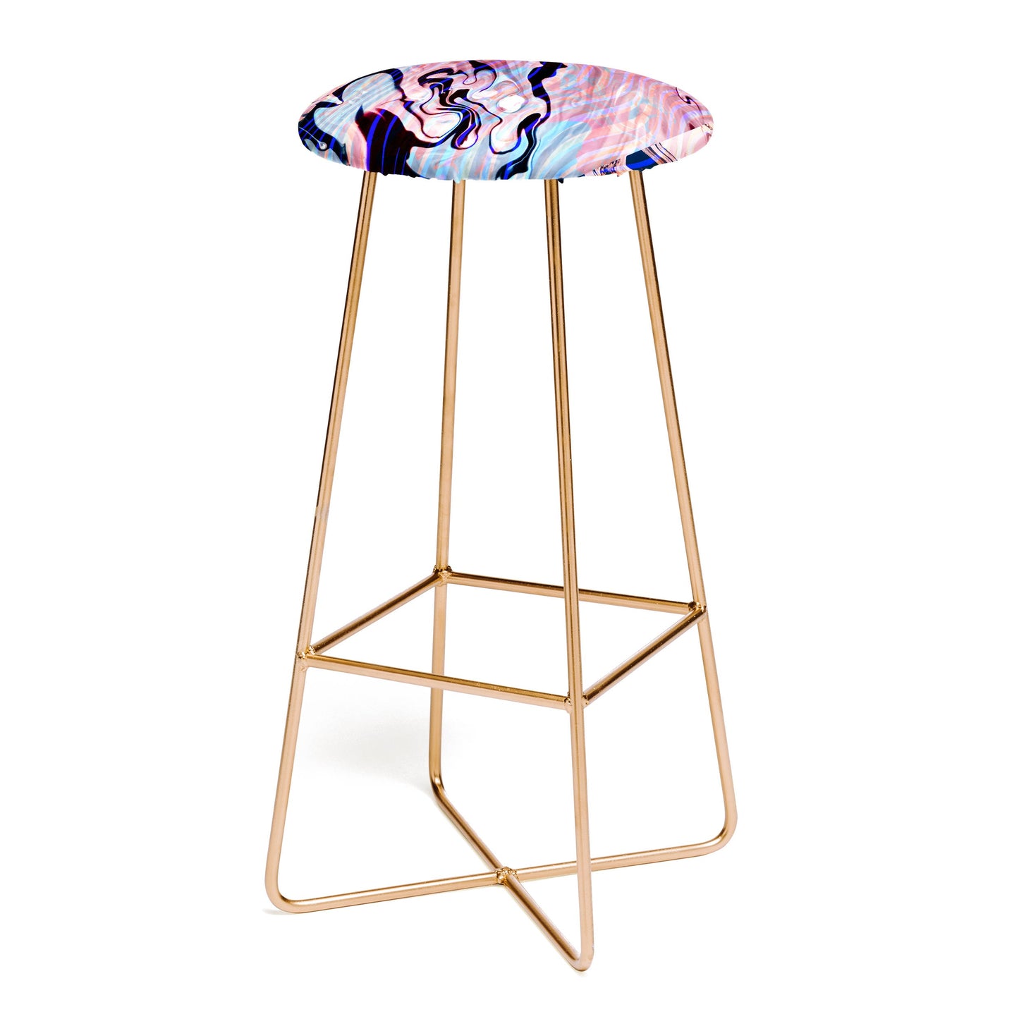 83 Oranges Focus Abstract Marble Texture Bar Stool
