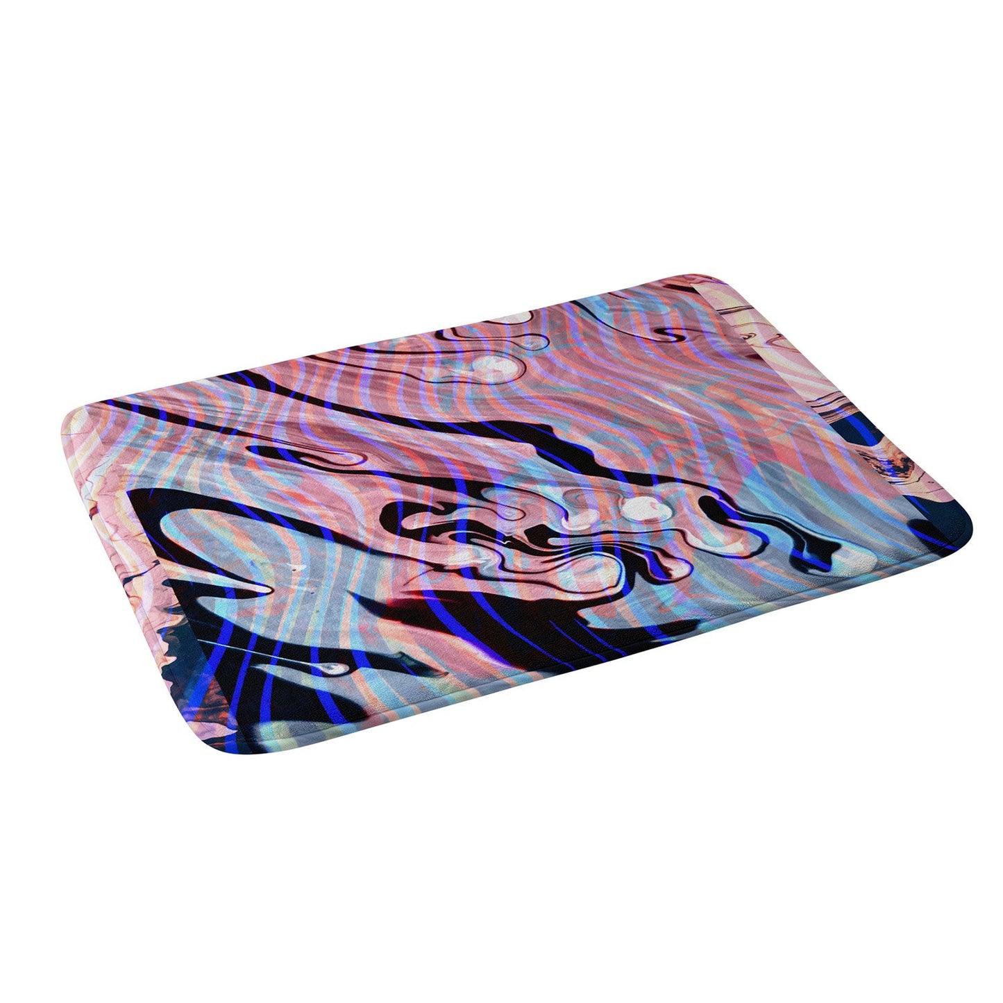 83 Oranges Focus Abstract Marble Texture Memory Foam Bath Mat