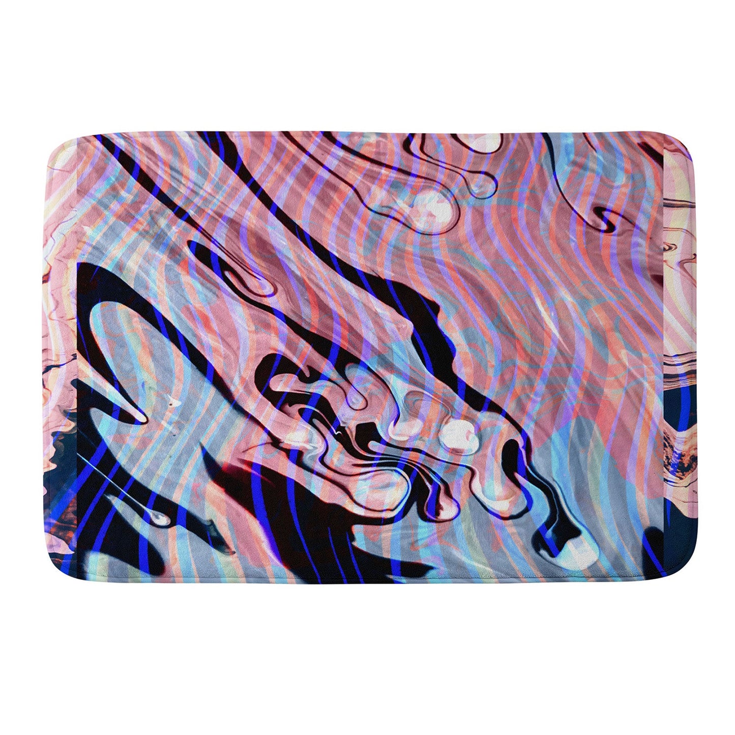 83 Oranges Focus Abstract Marble Texture Memory Foam Bath Mat