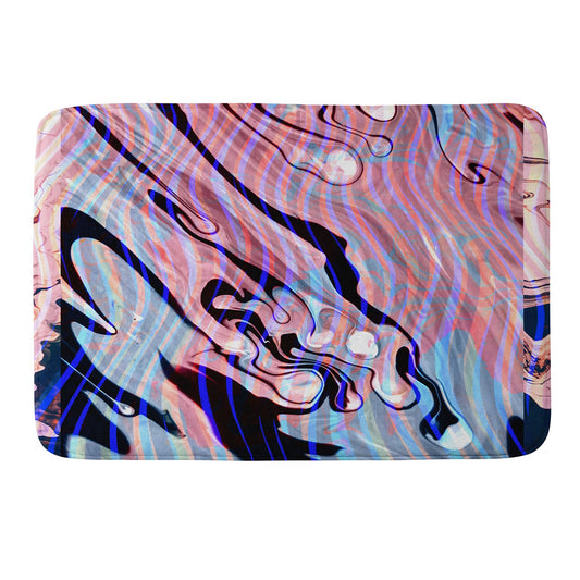 83 Oranges Focus Abstract Marble Texture Memory Foam Bath Mat