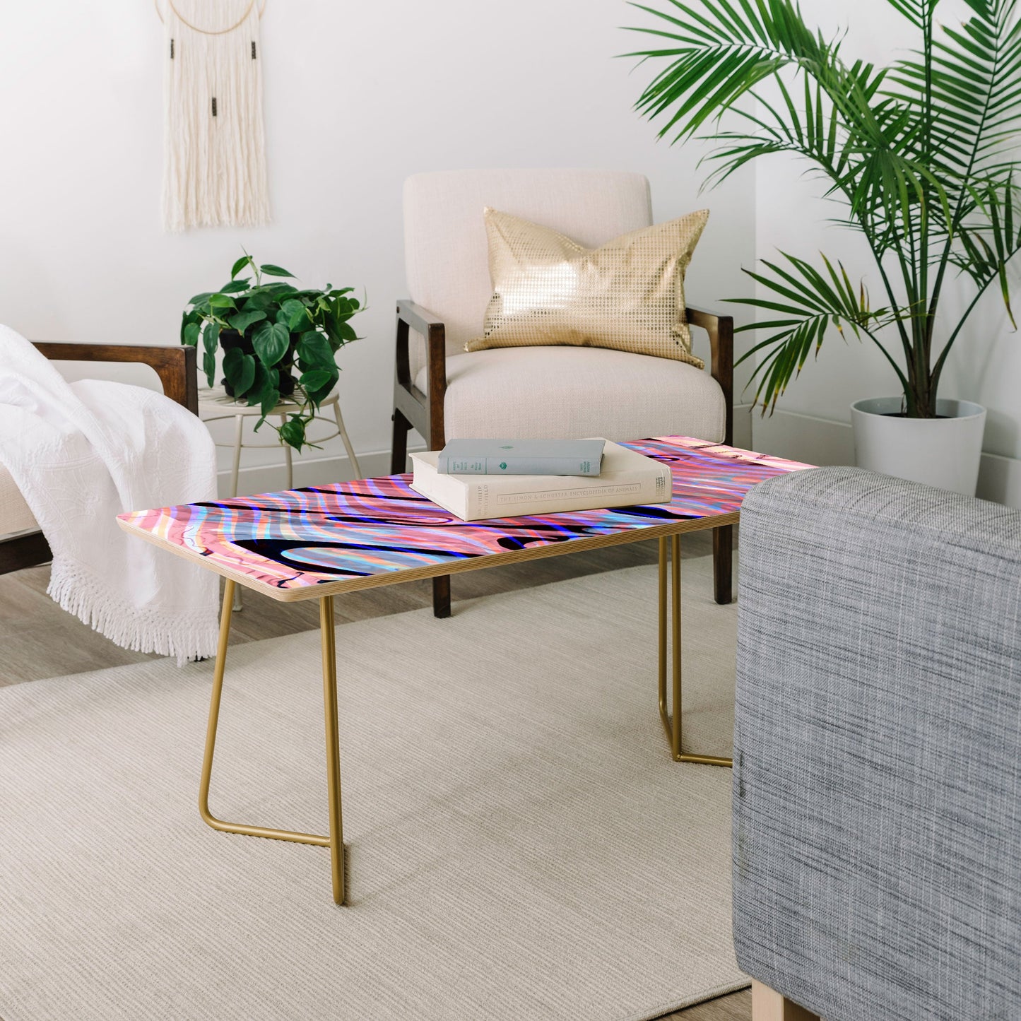 83 Oranges Focus Abstract Marble Texture Coffee Table