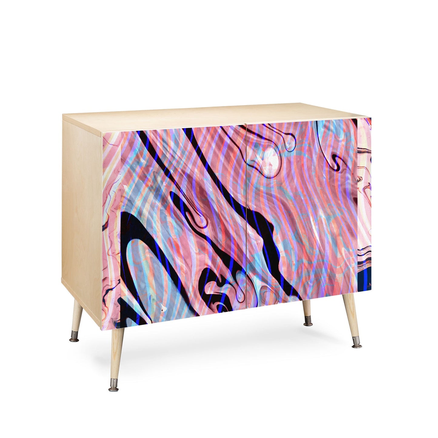 83 Oranges Focus Abstract Marble Texture Credenza