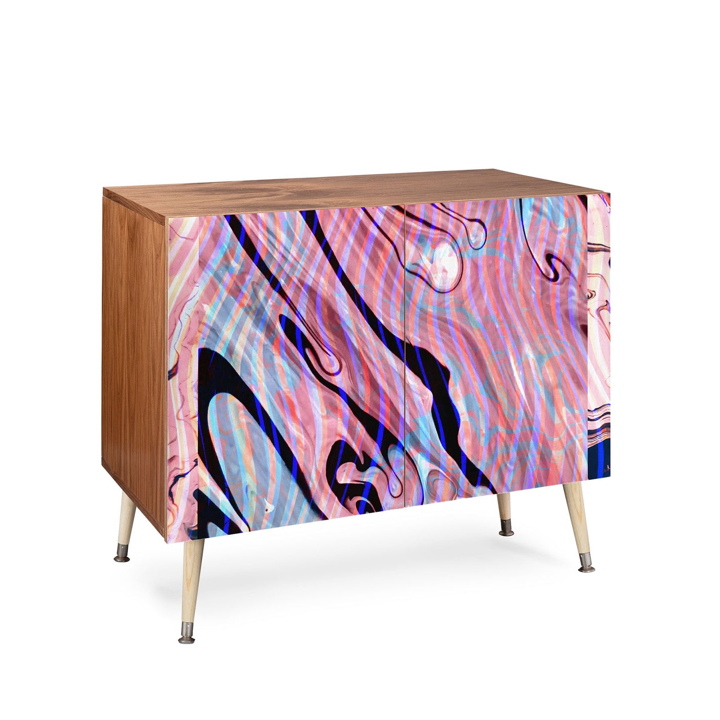 83 Oranges Focus Abstract Marble Texture Credenza