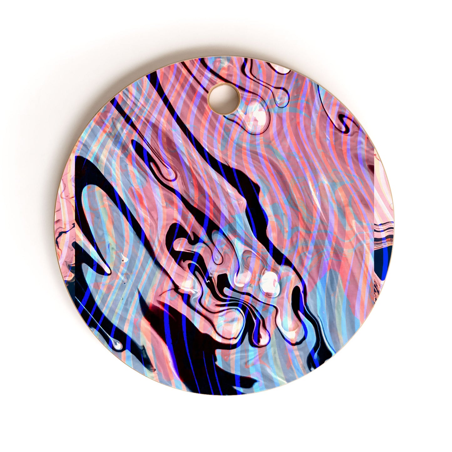 83 Oranges Focus Abstract Marble Texture Cutting Board Round