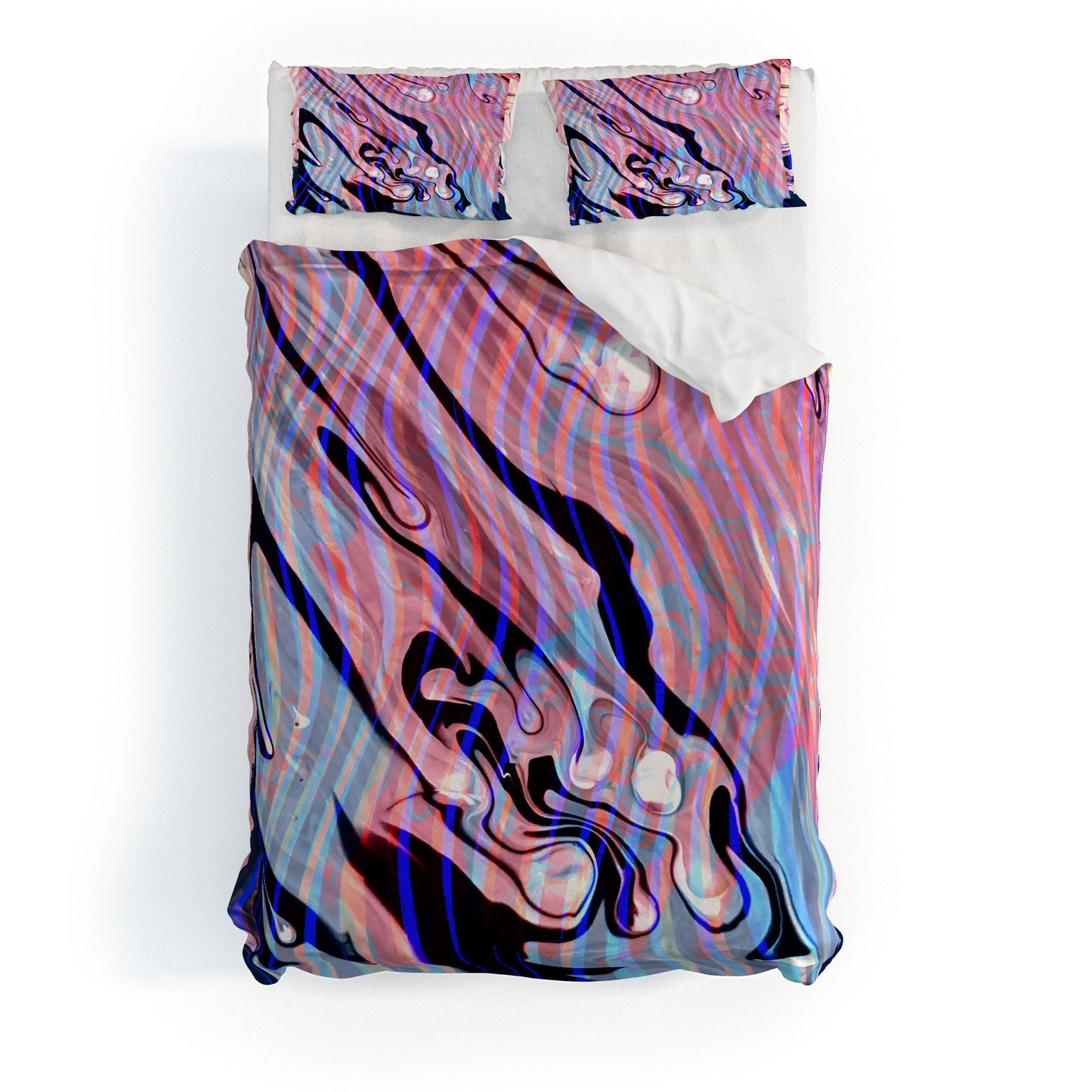 83 Oranges Focus Abstract Marble Texture Duvet Cover