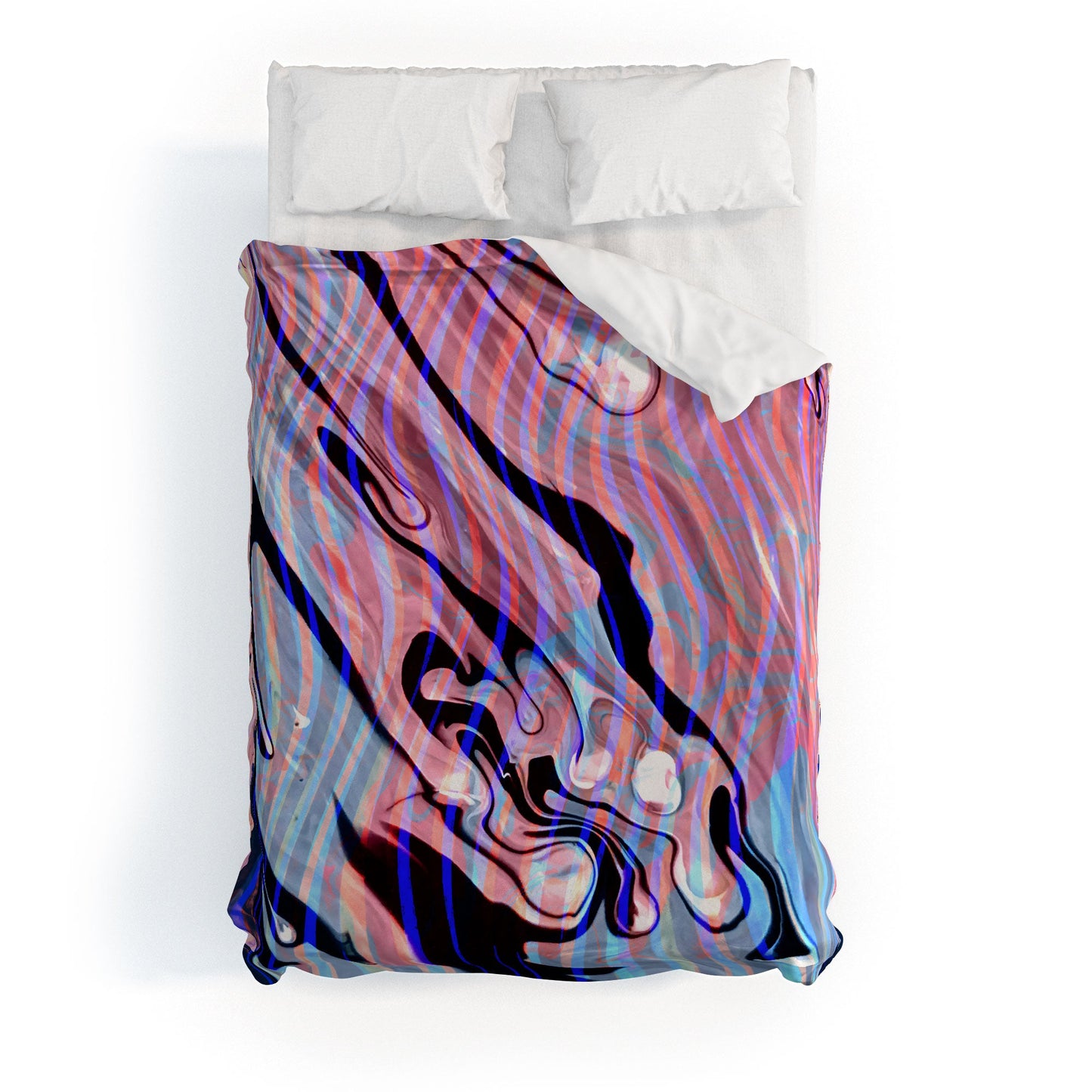 83 Oranges Focus Abstract Marble Texture Duvet Cover