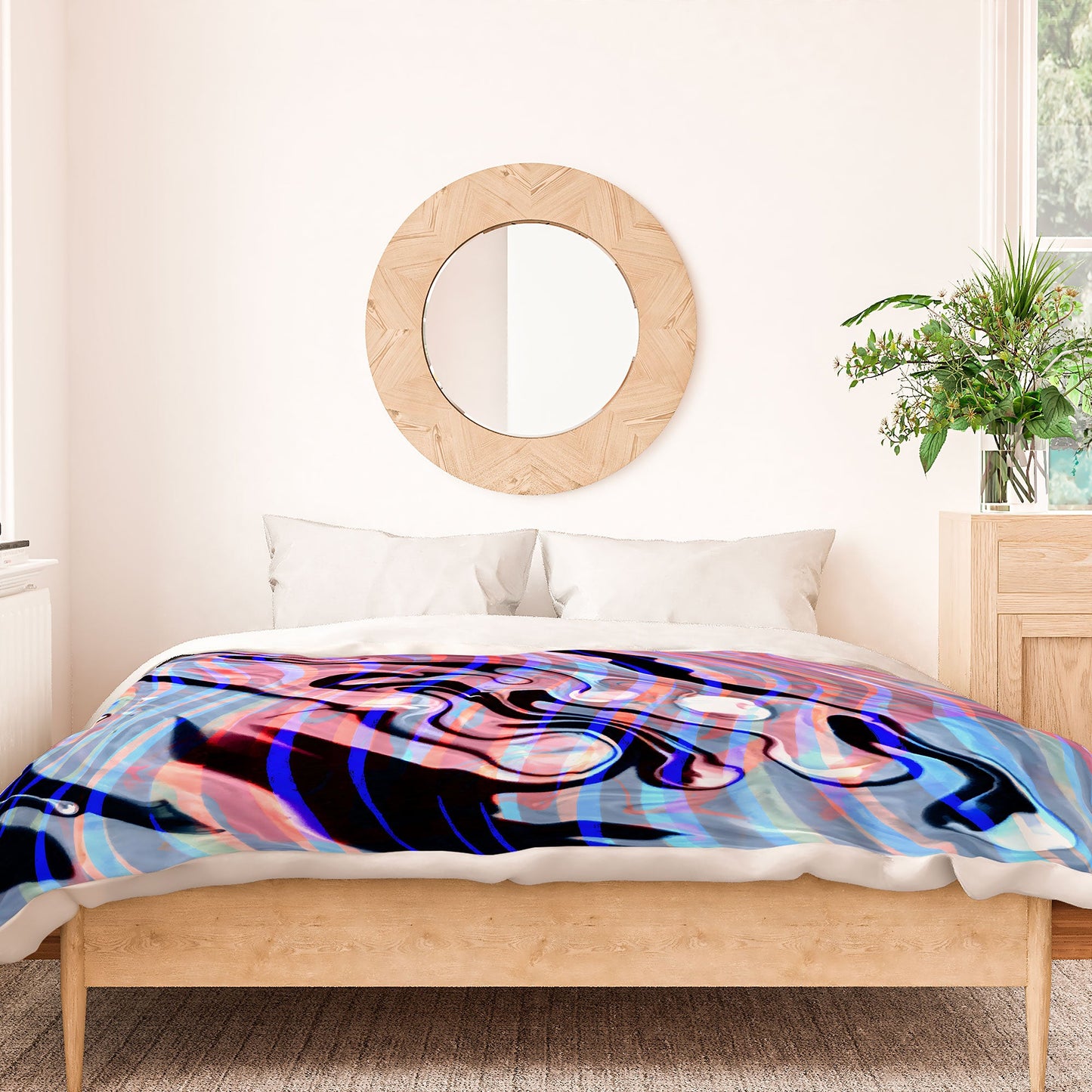 83 Oranges Focus Abstract Marble Texture Duvet Cover