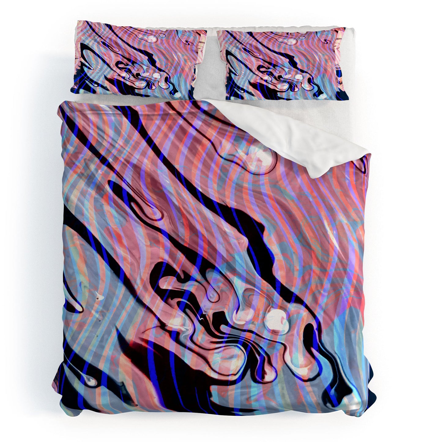 83 Oranges Focus Abstract Marble Texture Duvet Cover