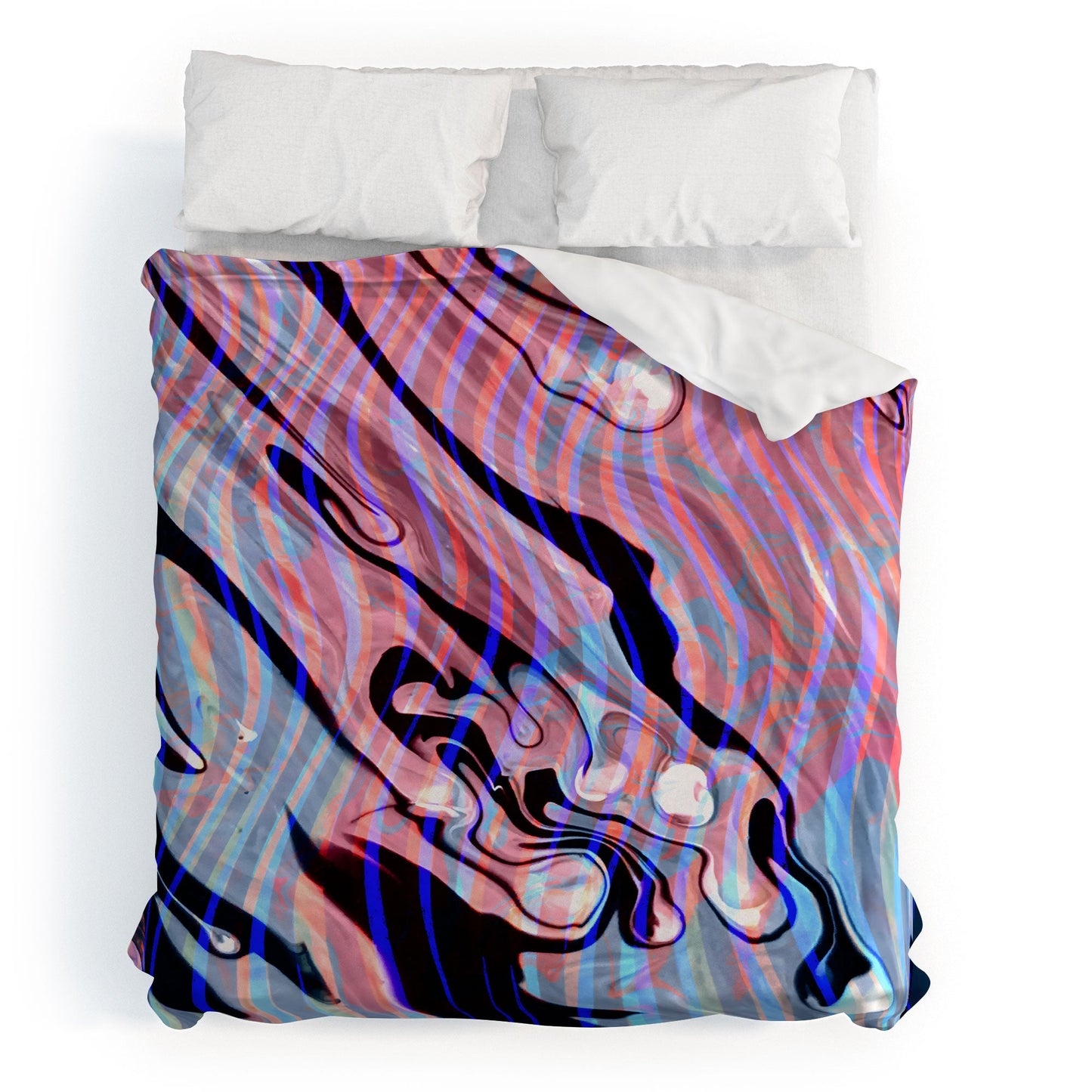 83 Oranges Focus Abstract Marble Texture Duvet Cover