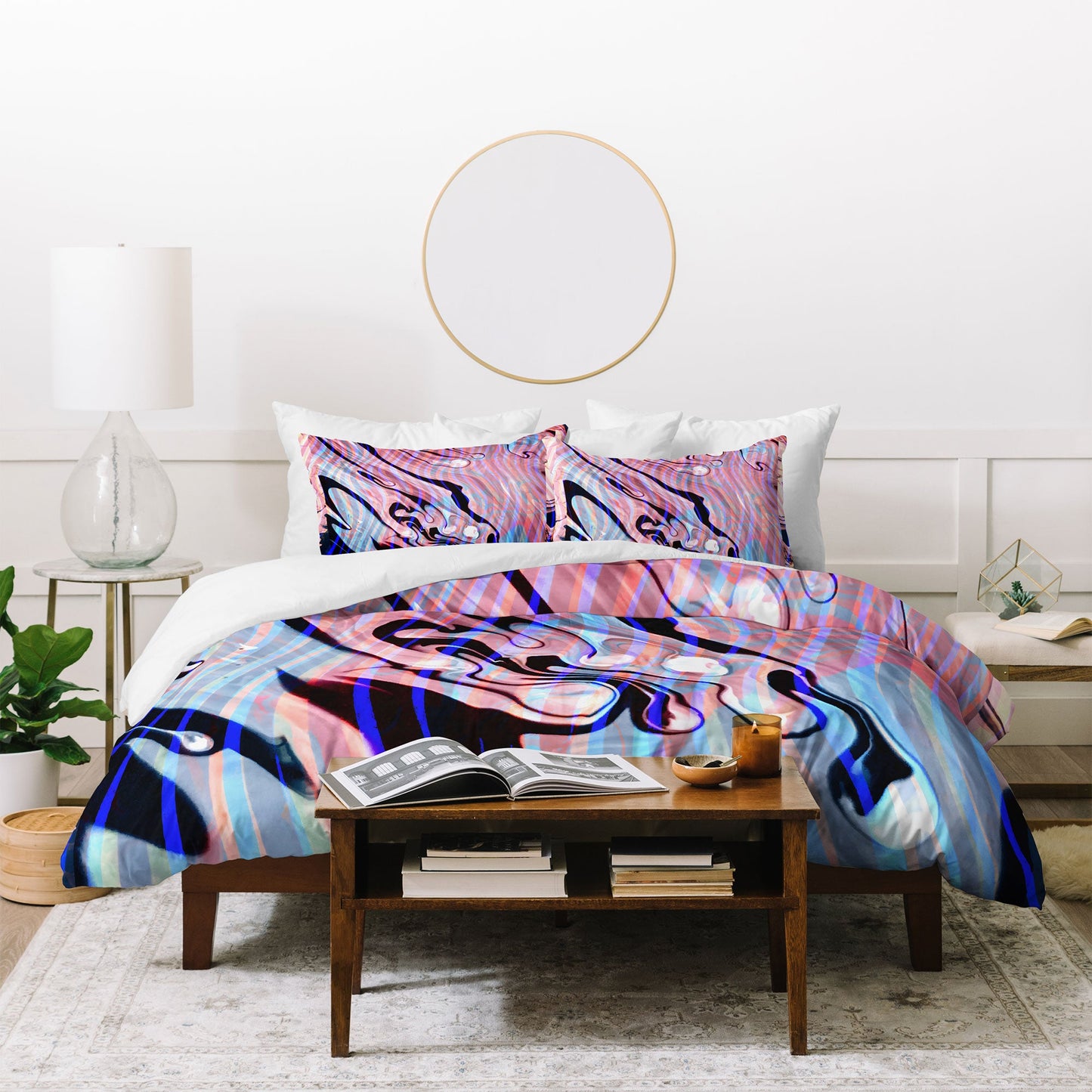 83 Oranges Focus Abstract Marble Texture Duvet Cover