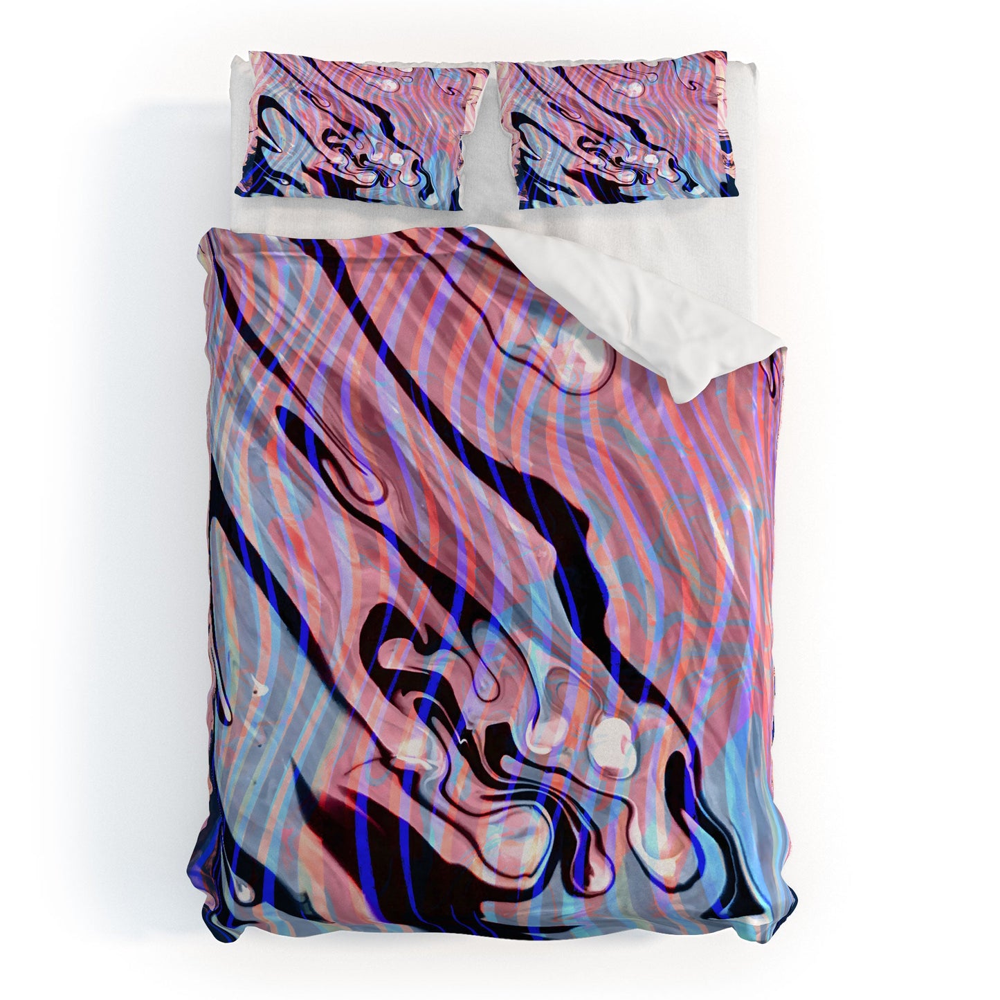 83 Oranges Focus Abstract Marble Texture Duvet Cover