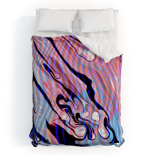 83 Oranges Focus Abstract Marble Texture Duvet Cover