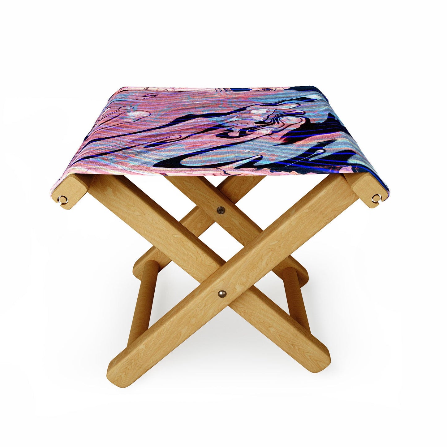 83 Oranges Focus Abstract Marble Texture Folding Stool