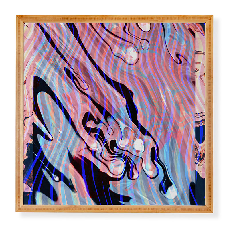 83 Oranges Focus Abstract Marble Texture Framed Wall Art