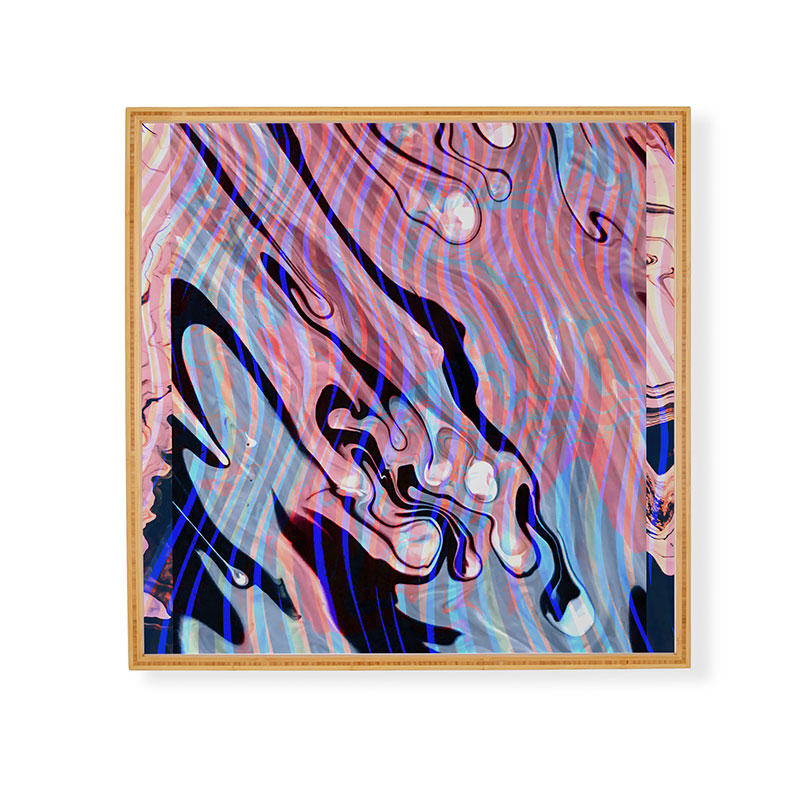 83 Oranges Focus Abstract Marble Texture Framed Wall Art