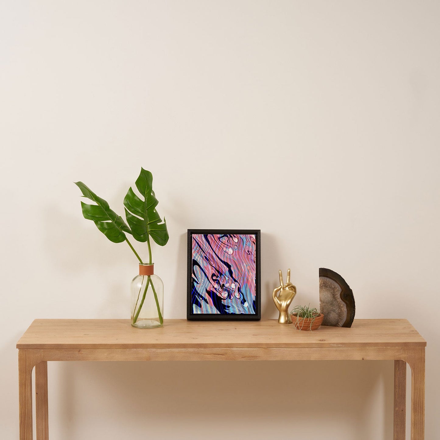 83 Oranges Focus Abstract Marble Texture Art Canvas