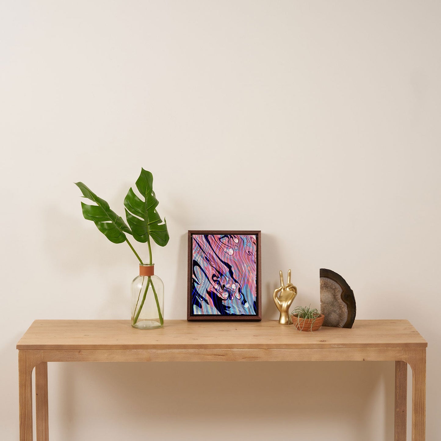 83 Oranges Focus Abstract Marble Texture Art Canvas