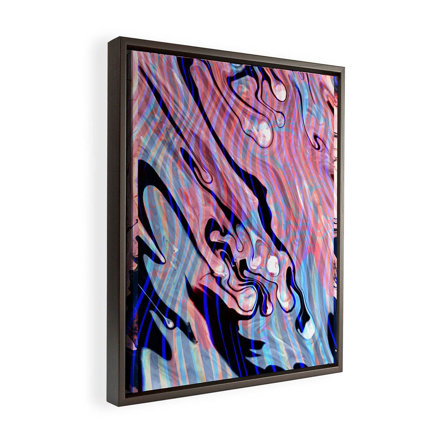 83 Oranges Focus Abstract Marble Texture Art Canvas