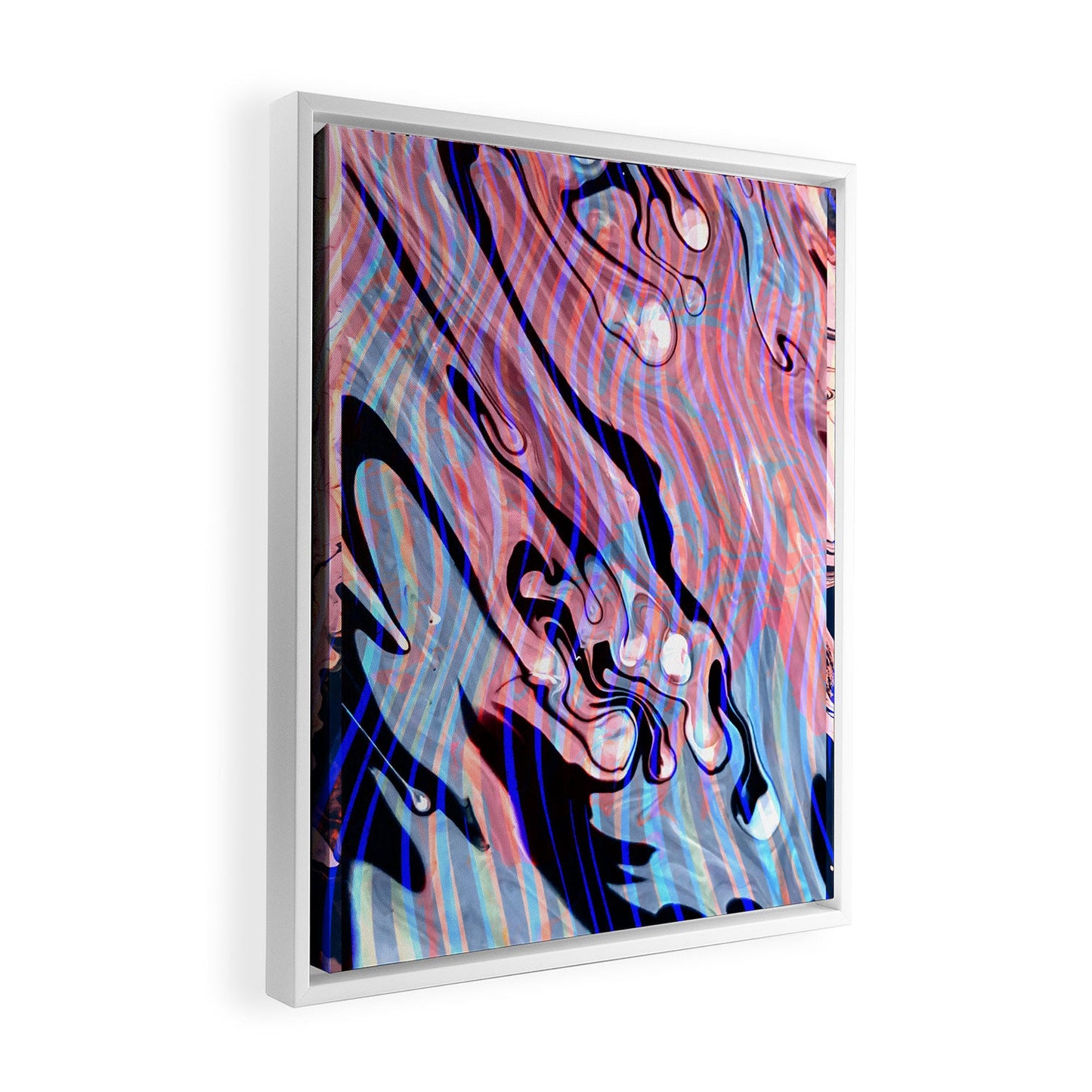 83 Oranges Focus Abstract Marble Texture Art Canvas