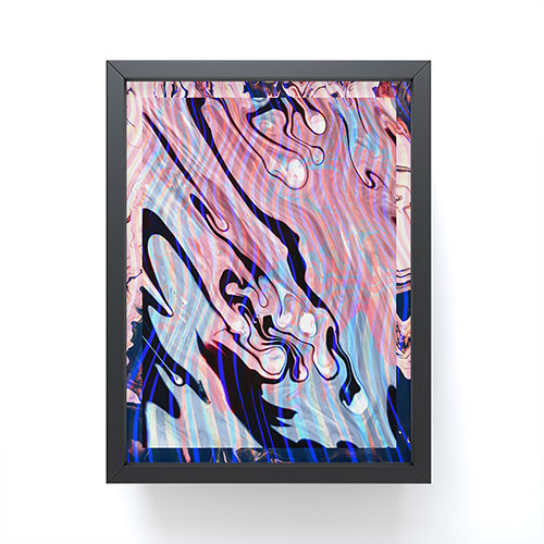 83 Oranges Focus Abstract Marble Texture Framed Mini Art Print