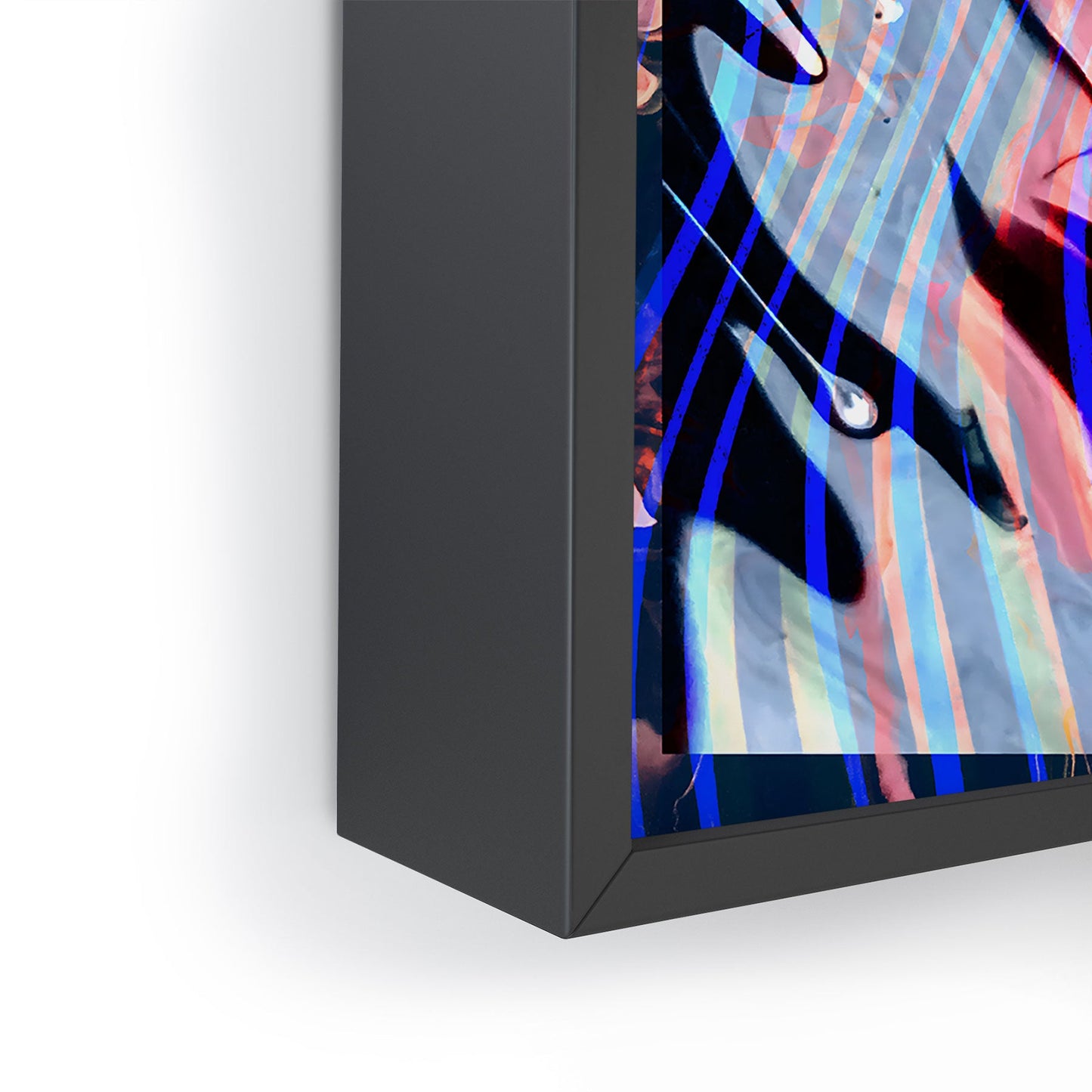 83 Oranges Focus Abstract Marble Texture Framed Mini Art Print