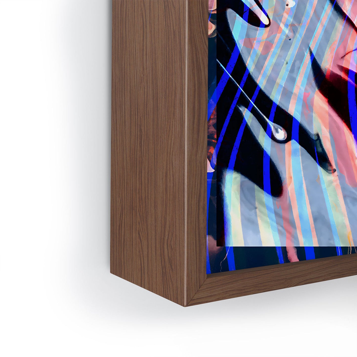 83 Oranges Focus Abstract Marble Texture Framed Mini Art Print