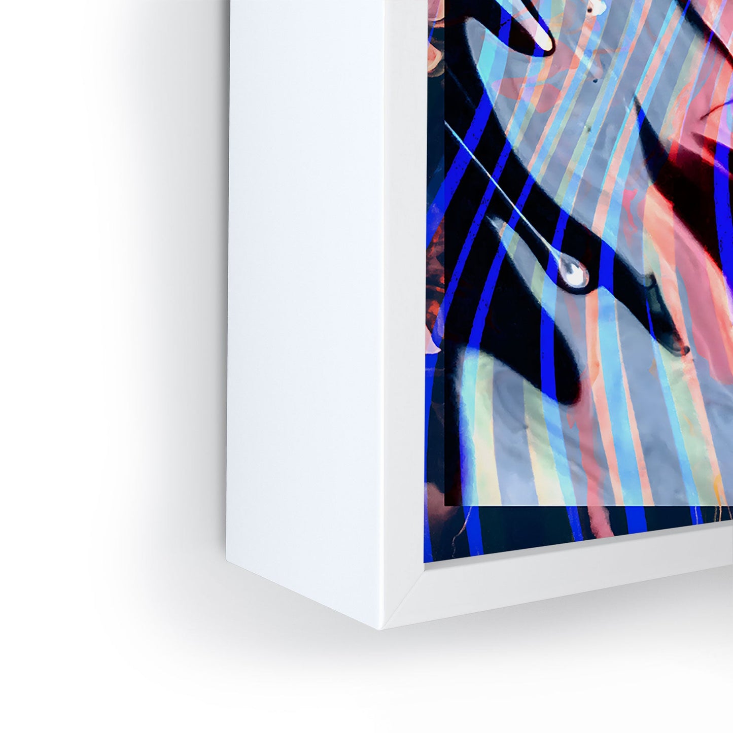 83 Oranges Focus Abstract Marble Texture Framed Mini Art Print