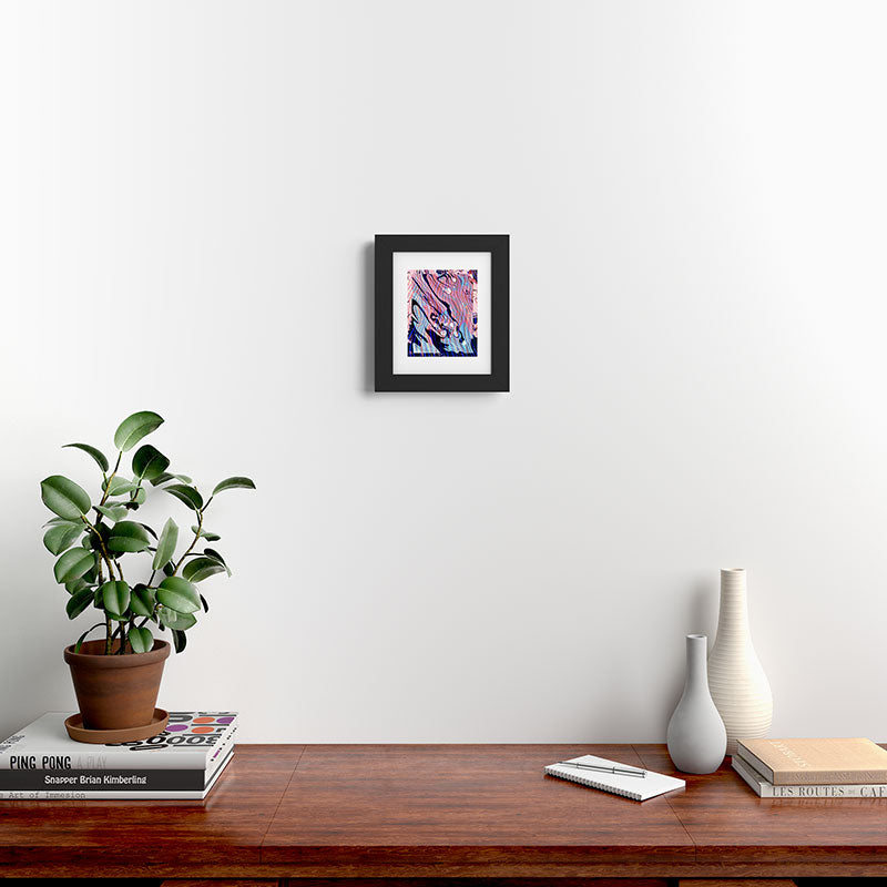 83 Oranges Focus Abstract Marble Texture Framed Art Print