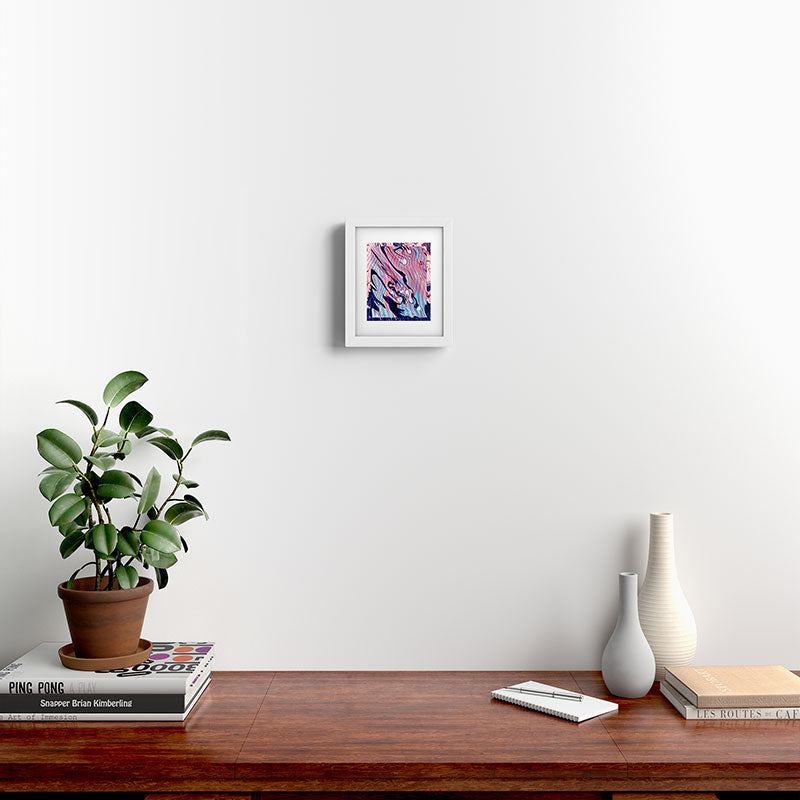 83 Oranges Focus Abstract Marble Texture Framed Art Print