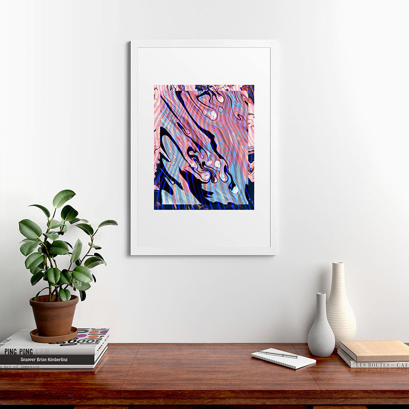83 Oranges Focus Abstract Marble Texture Framed Art Print
