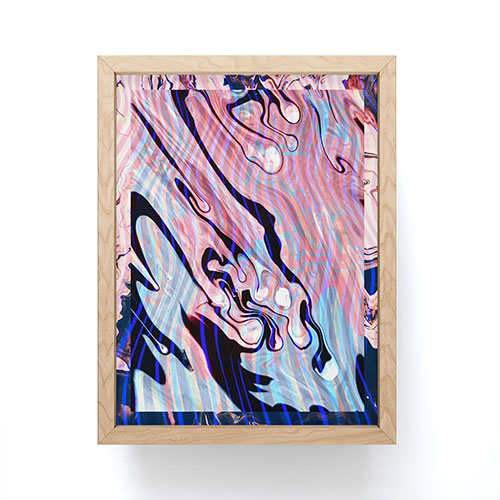 83 Oranges Focus Abstract Marble Texture Framed Mini Art Print