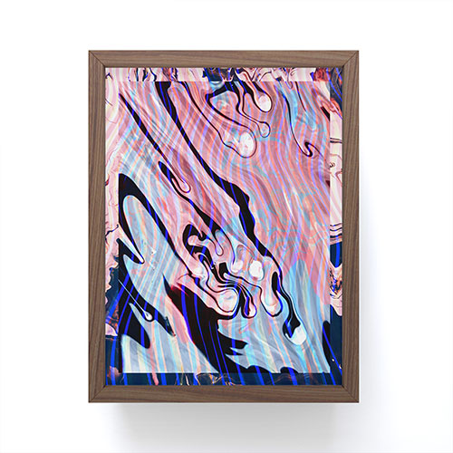 83 Oranges Focus Abstract Marble Texture Framed Mini Art Print