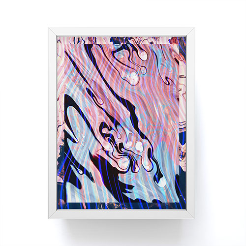 83 Oranges Focus Abstract Marble Texture Framed Mini Art Print