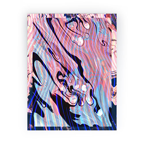 83 Oranges Focus Abstract Marble Texture Mini Art Print